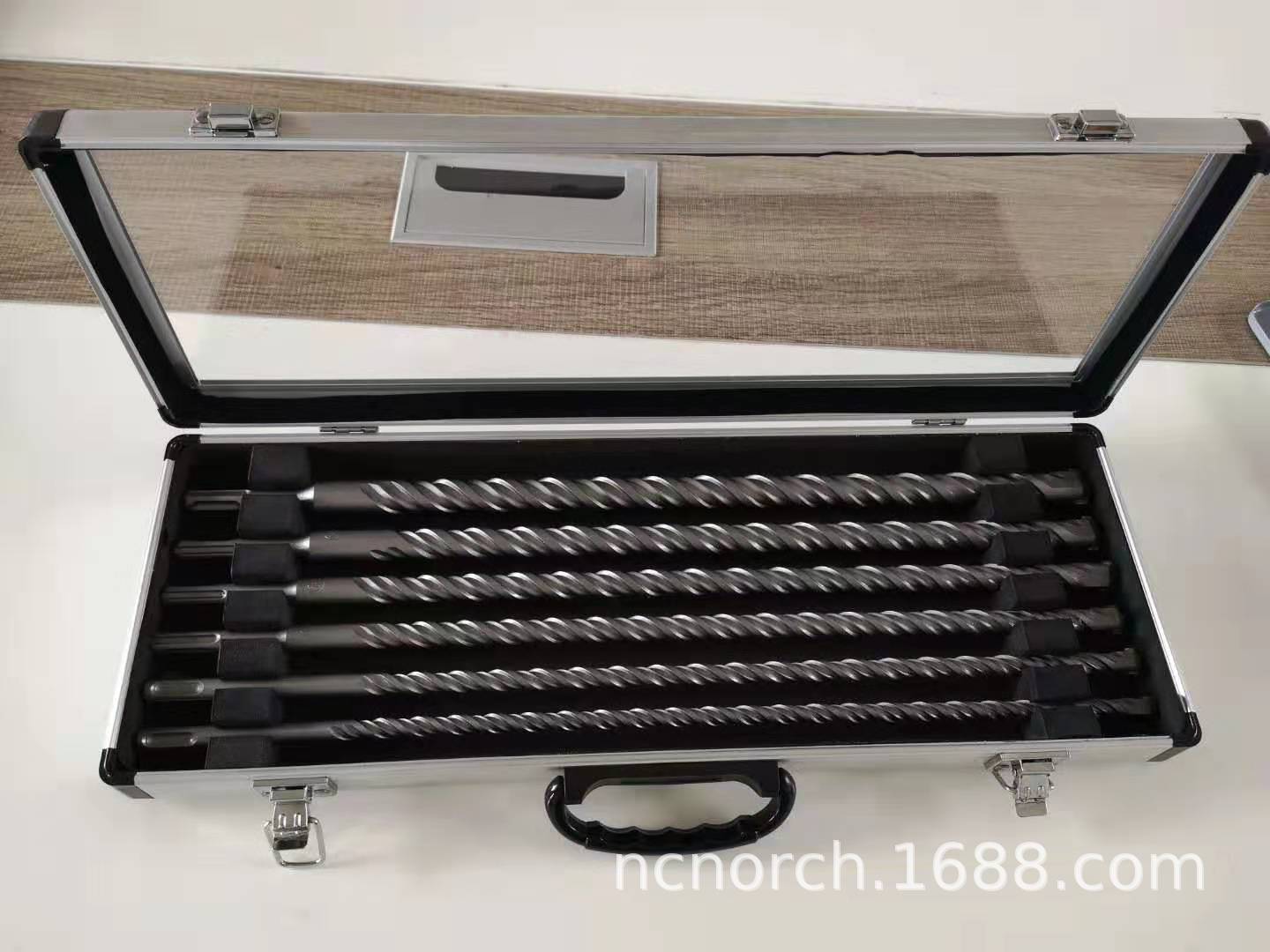 Juego de brocas y cinceles para martillo eléctrico, kit de perforación y demolición con estuche, uso industrial