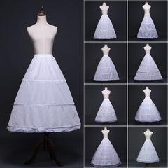 Bridal Wedding Dress Full-Length Petticoat with 3 Steel Hoops, Elastic Lining Accessories, and Fluffy Skirt&mdash;Wholesale Price