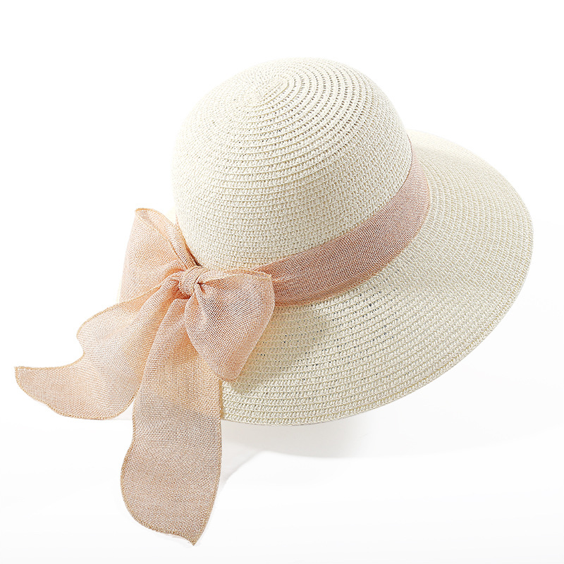 Sombrero para el sol de las mujeres protección solar protección UV sombrero de verano moda protección solar sombrero de paja estilo coreano versátil moda sombrero de paja al aire libre