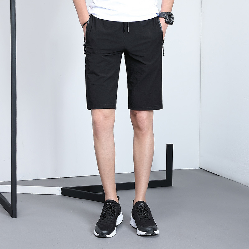 jz/7-2 Summer New 3 Zipper Four-sided Elastic 5-point Pants Youth Internet Red Tooling Shorts 5-point Hong Kong Edition Constellation