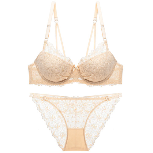 28895 Factory direct sales European and American lace sexy push-up underwear girls bra women's bra set 1816