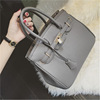 Capacious platinum one-shoulder bag with zipper, bag strap, Aliexpress, European style
