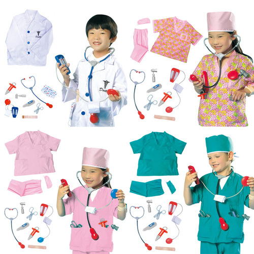LESHENG factory direct sales children's doctor clothing children's role-playing professional experience clothing play house clothing