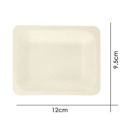 Disposable wooden plates, natural poplar, eco-friendly square plates, rectangular plates, fruit plates, sushi plates, Western desserts, wooden plates