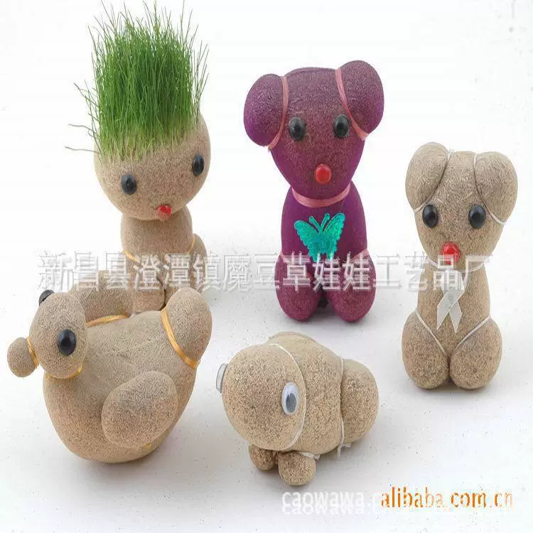 Маленький и средний размер Иу кукла из травы кукла с головой Травы Посадка травы новая экзотическая посадка длинная трава горшок для выращивания игрушки