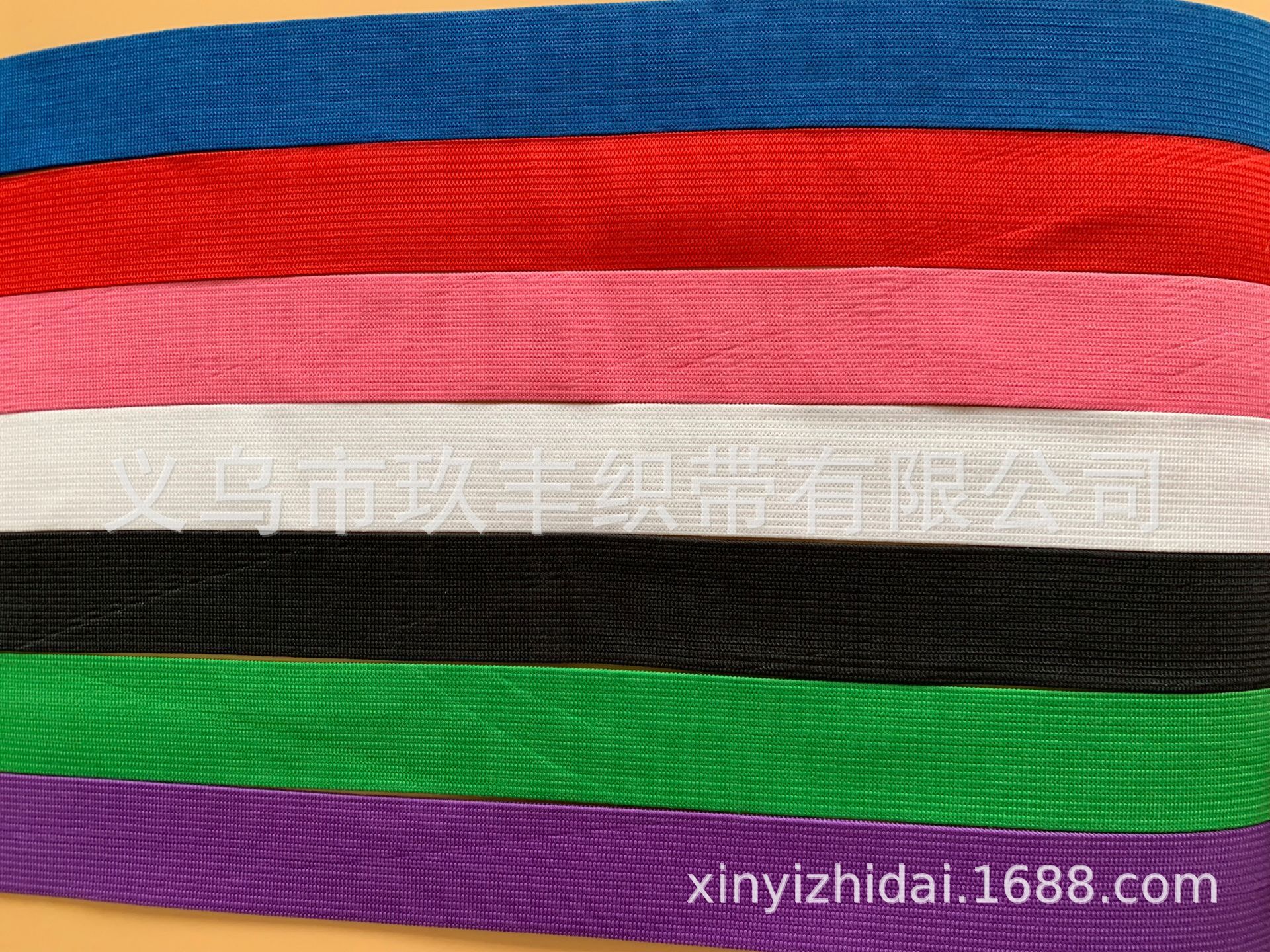 义乌钩编松紧带 环保薄中厚加厚高弹针织松紧带批发