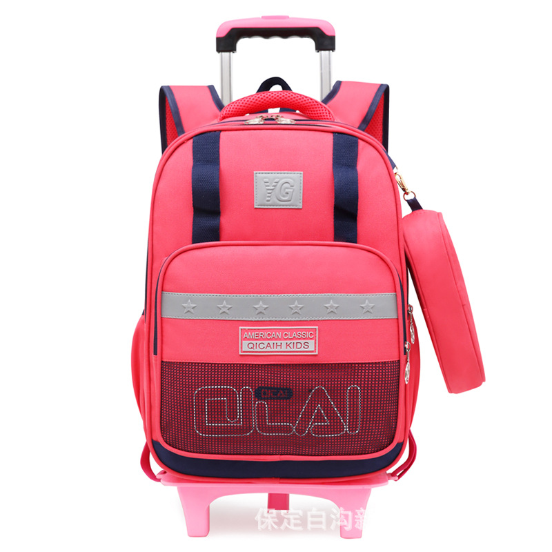 new pattern children Trolley bags Girls 25 grade Lightening Dual use Three Removable Backpack