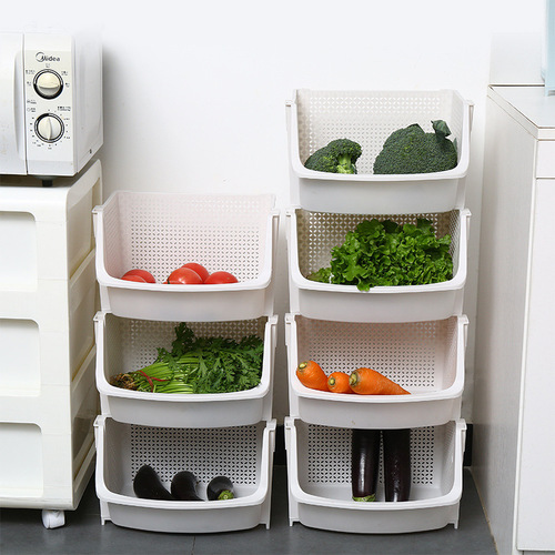 Kitchen rack vegetable floor-standing multi-layer vegetable basket vegetable rack supplies household toy snack storage rack
