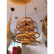 遵義新款定制中式餐廳竹藤吊燈中式禪意竹藝竹編創意個性竹燈