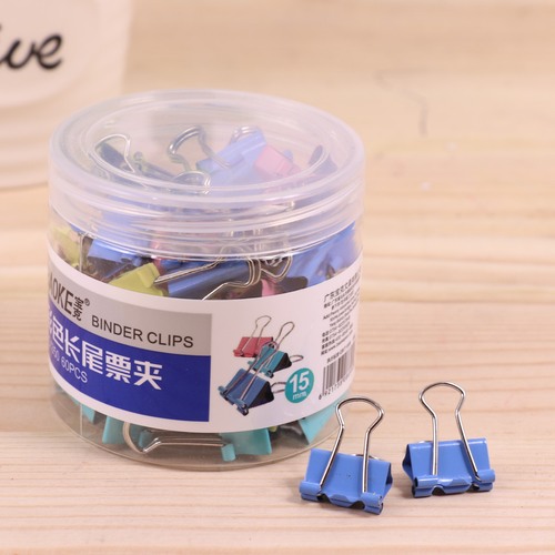 Baoke large long tail clip BC1350 15mm iron clip bill clip dovetail clip color bill clip test paper clip