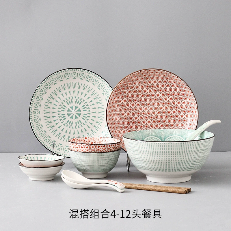 Set for home use, Japanese creative ceramic tableware, palette, simple and elegant design, Aliexpress