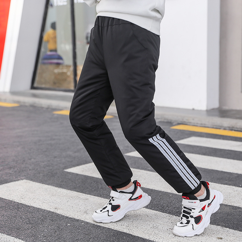 2019 Autumn and winter new pattern Down pants Boy Duck keep warm leisure time trousers waterproof Windbreak CUHK Down pants