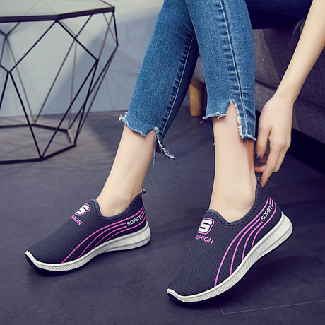 Bán buôn 2019 mẫu mùa xuân và mùa thu cũ giày vải Bắc Kinh nữ giản dị nhẹ thoáng khí giày thể thao lưới đi giày nữ Giày nữ