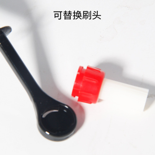 Anti-scalding elbow nylon brush for cleaning coffee machine filters, semi-automatic coffee machine brewing brush head, removable hard-bristle brush