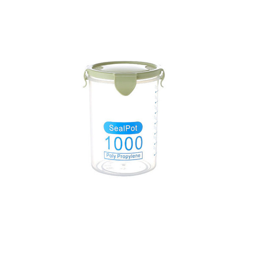 Kitchen transparent food preservation sealed jar storage jar with lid plastic grain storage jar snack storage box
