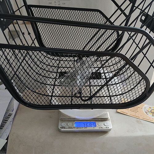 Bicycle front and rear baskets, electric bicycle baskets, iron vegetable baskets, bold and large covered bicycle baskets, blue