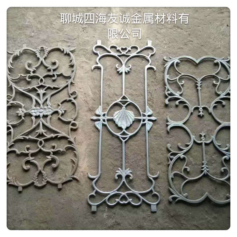 聊城厂家销售铁艺大门配件 别墅庭院铁艺大门铸铁花 铁艺牌坊配件