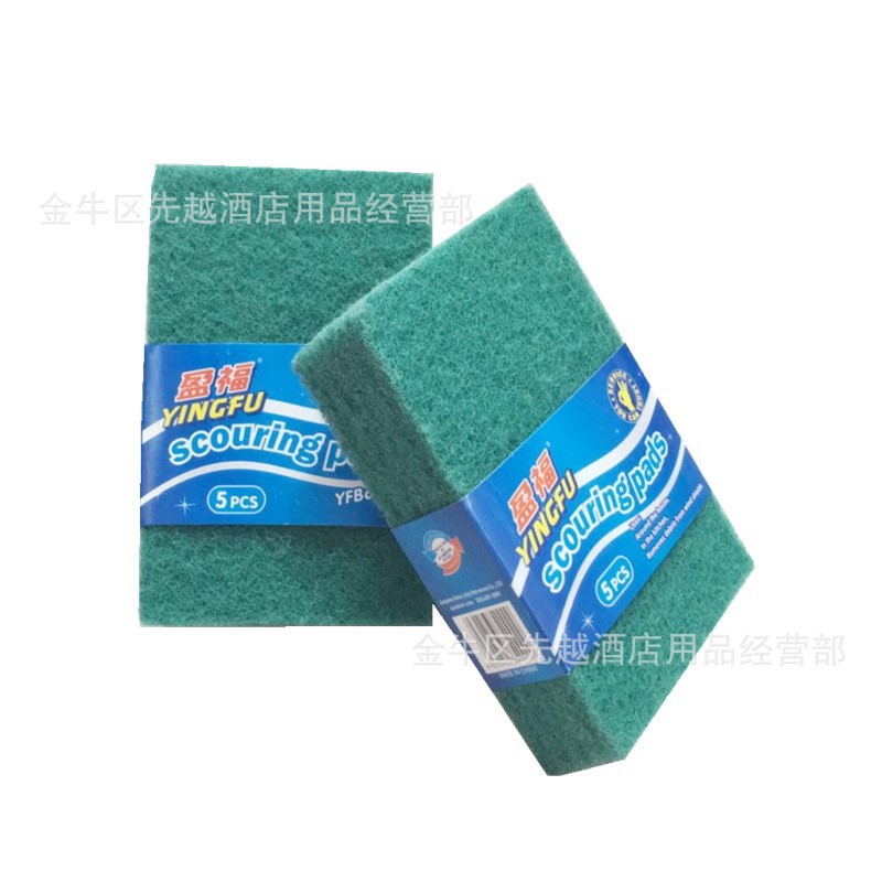 Yingfu 5-piece kitchen scouring pad dish cloth household cleaning cloth restaurant stove to oil stain brush bowl cloth wholesale