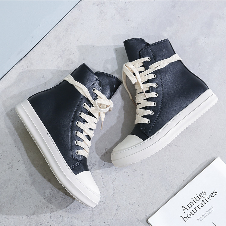 High Top Shoes For Men And Women Couples Thick Soled Canvas Shoes Autumn And Winter New All Match Student Casual Sneakers Trend_voghion.com