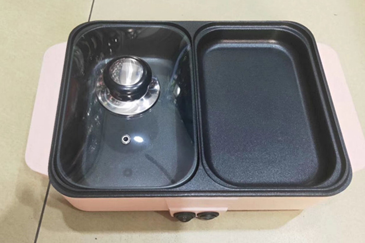网红小粉锅泡面神器家用烤肉机电烤炉涮烤一体锅电煮锅小型火锅|ms