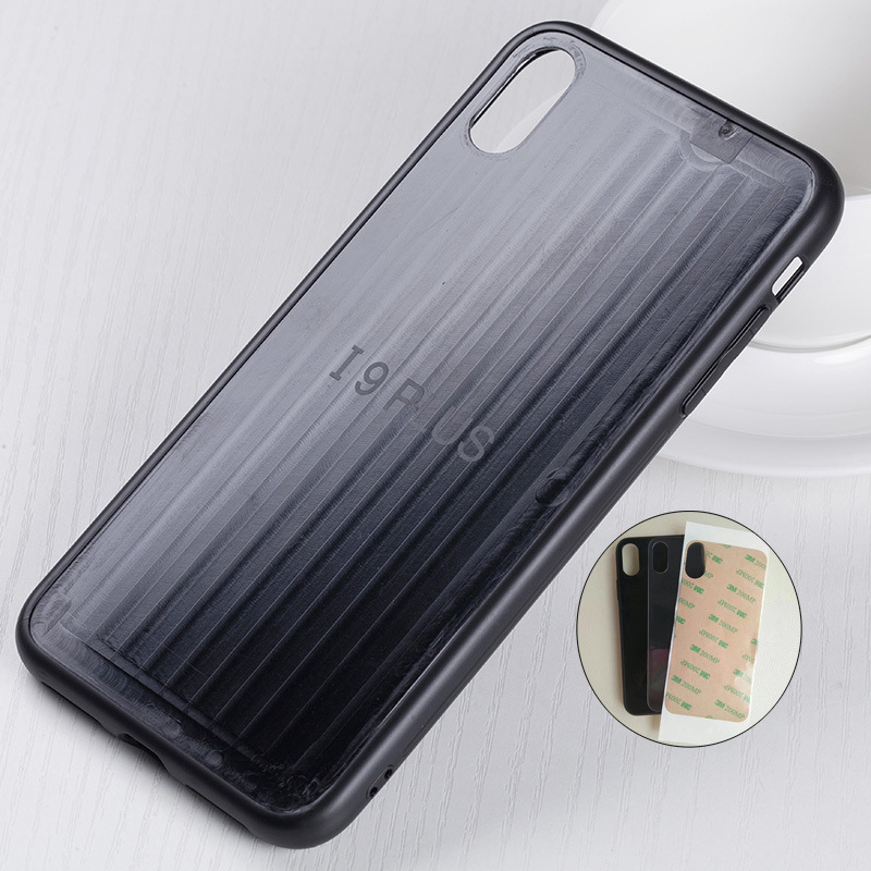 iPhoneXsMax二合一TPU+PC手机壳 玻璃壳素材适用ix玻璃壳工厂直销|ms