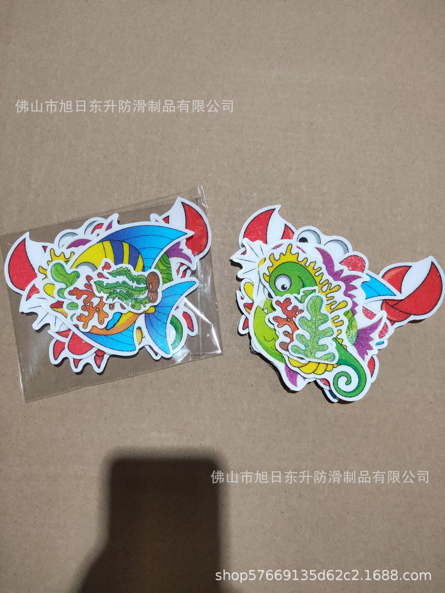 虾蟹卡通橡胶PEVA防滑贴