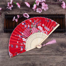 扇子折扇古风中国风折叠绢扇夏随身雅致古典古装日式便携女士扇