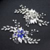 Blue diamond handmade from pearl, wedding dress, hair accessory, suitable for import, European style, simple and elegant design