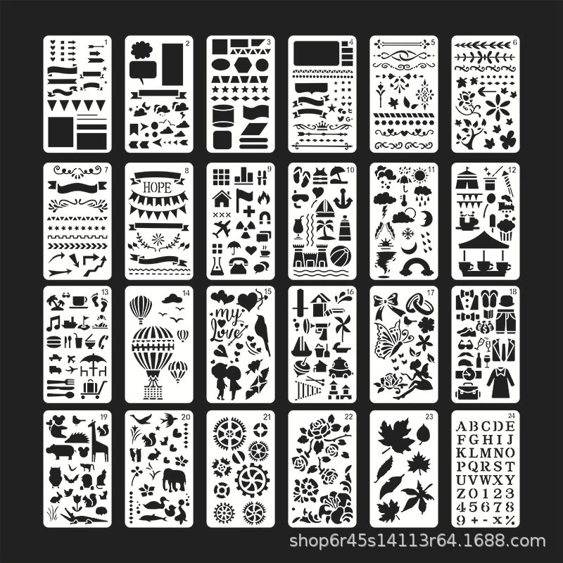 DIY ручной счет шаблон тема кружевная линейка шаблон картины Amazon Горячая доска для рисования 24