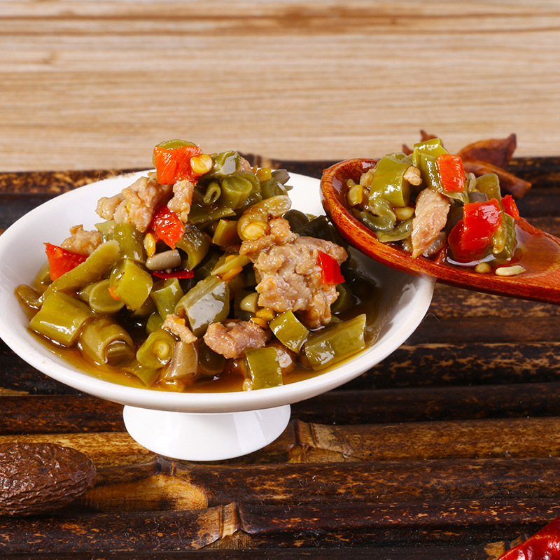 Farm self-control Minced Acid beans Cowpea 280g Serve a meal pickled cabbage Steamed buns Pickles Pickled Vegetables Manufactor wholesale