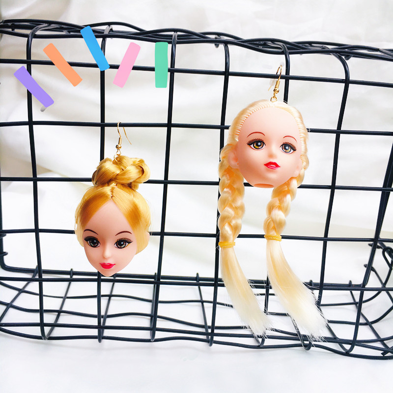 1 Pair Sweet Doll Plastic Resin Earrings display picture 3