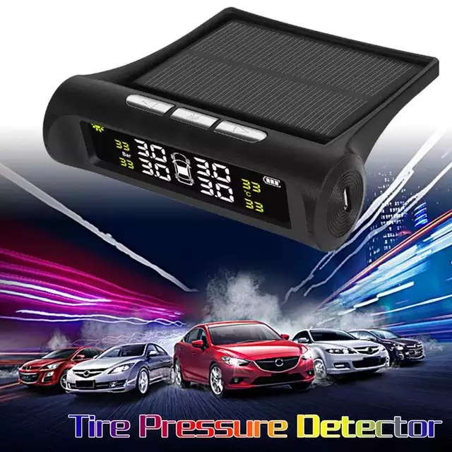 Solar Wireless Tire Pressure Monitor Tpms Tire Pressure Monitoring System Tire Pressure Sensor Tire Pressure Monitor External