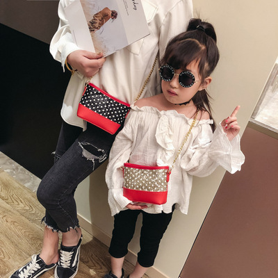 2019春夏新款儿童包包女韩版时尚波点亮片包可爱宝宝配饰斜挎包潮|ms