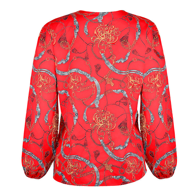 Fall/single-Breasted Printed Shirt NSKX18934