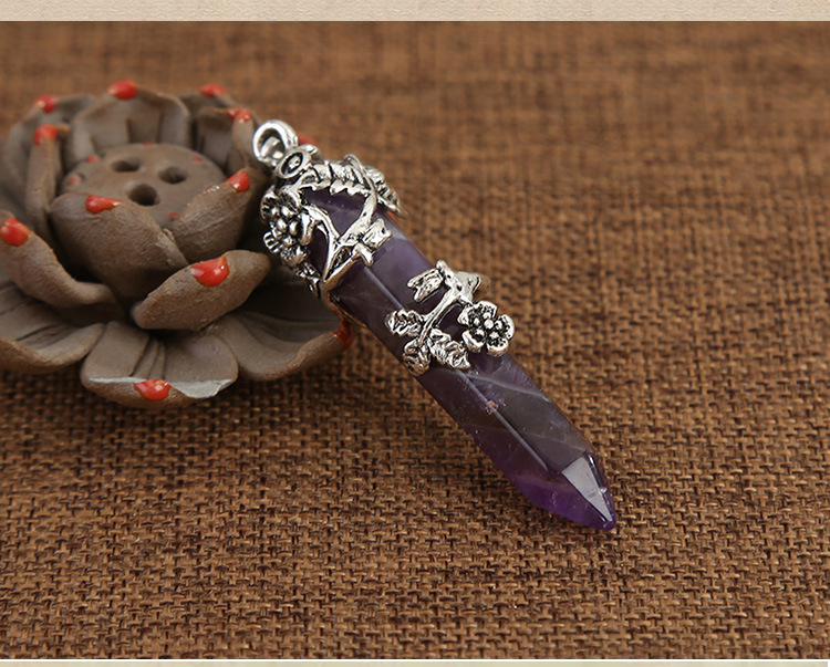 Ethnic Style Hexagon prism Flower natural stone Plating Jewelry Accessories 1 Piece