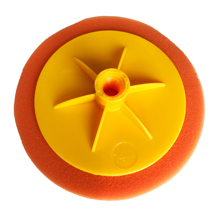 大美光速汽车打蜡漆面抛光海绵球 抛光轮美容研磨上光6寸14丝