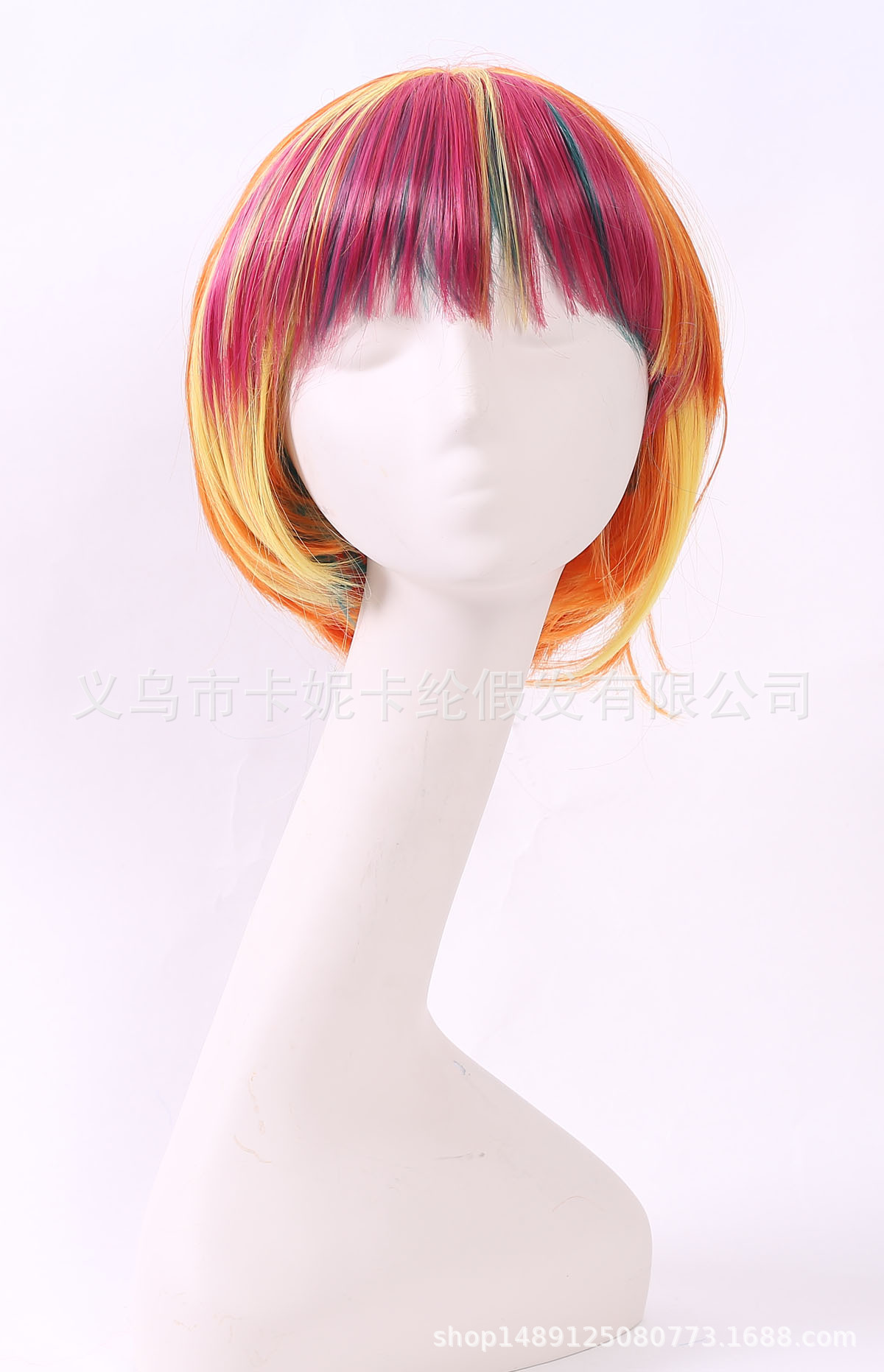 Bob estudiantes de cabello corto europeo y americano nuevo estilo de moda de color