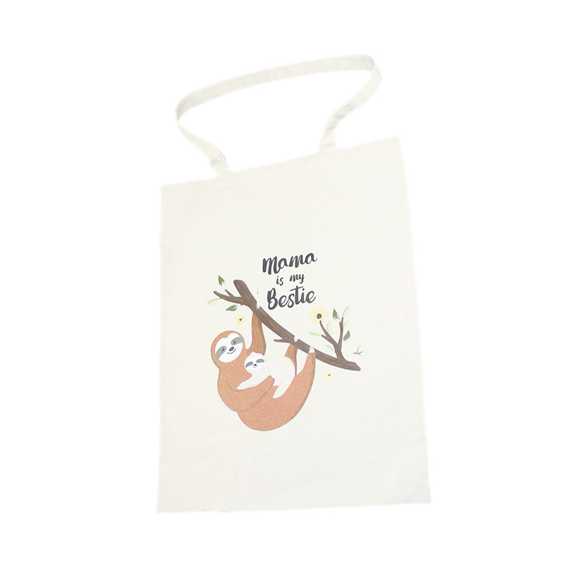 单肩手提袋环保棉布袋可印LOGO帆布包广告印花卡通帆布袋厂家订做