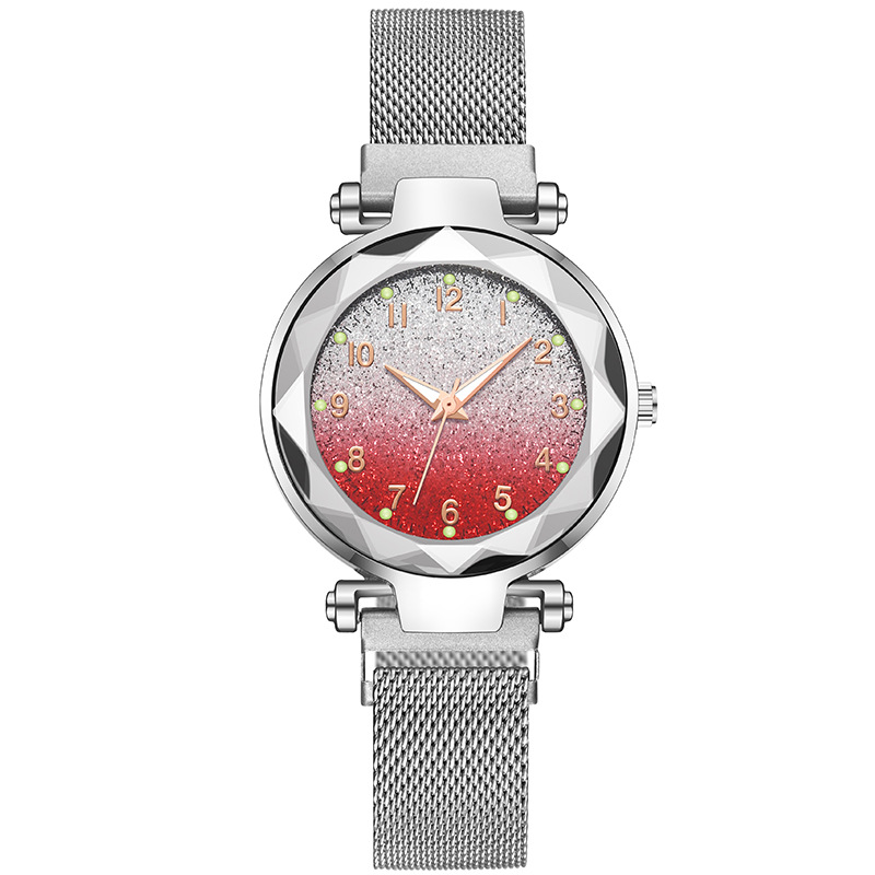 Douyin Explosive Gypsophila Uhr Großhandel Sternen Himmel Leuchtende Uhr Magnets Chnalle Quarzuhr Eisens Auger Damen Uhr display picture 6