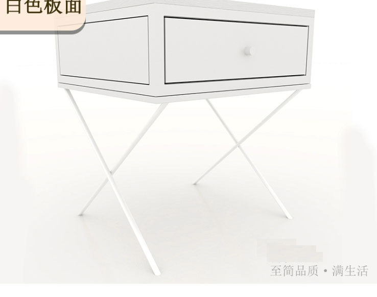床头柜简约现代床边柜铁艺小柜子酒店北欧卧室简易ins床头柜小