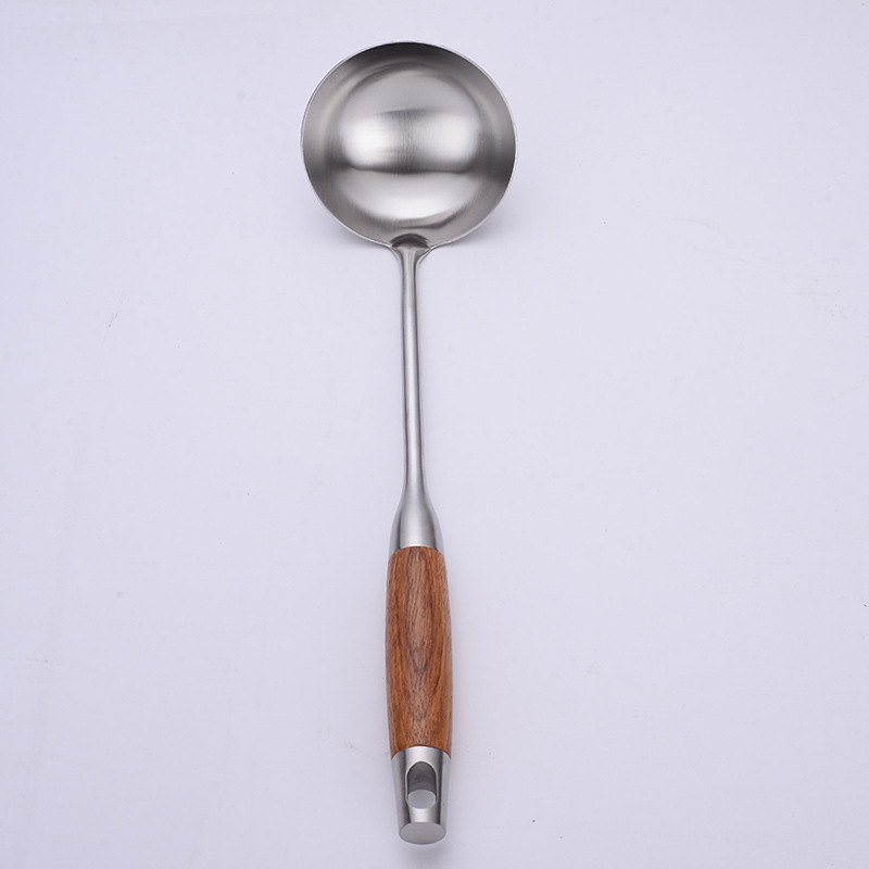 201 나무 손잡이 수프 스푼