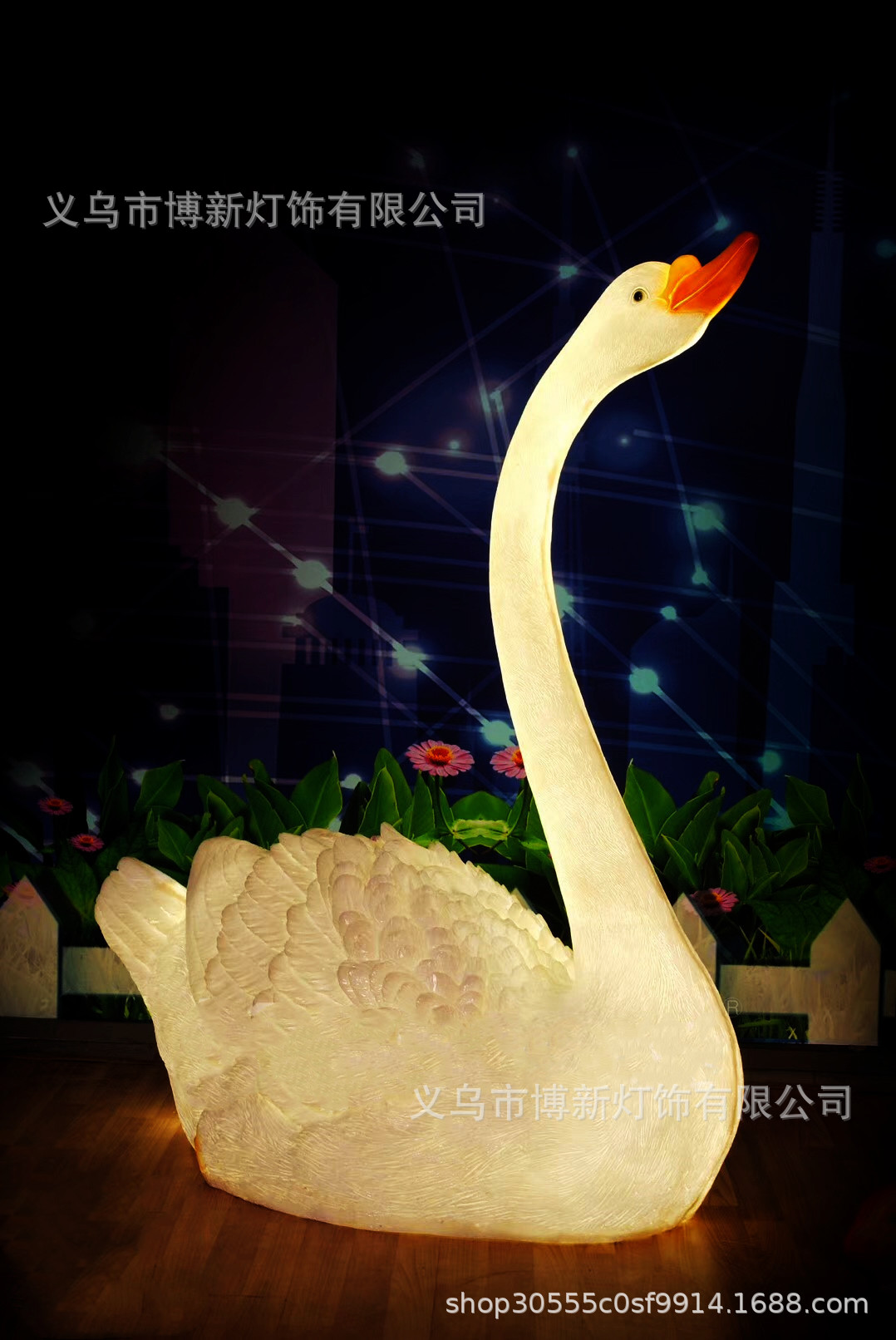 Cross-border supply LED swan outdoor waterproof creative animal-shaped lights Landscape courtyard park ornaments detail image 5