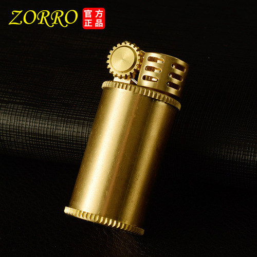 Zorro kerosene lighter 583 blank lighter brass personality small and creative 583 medium long chubby