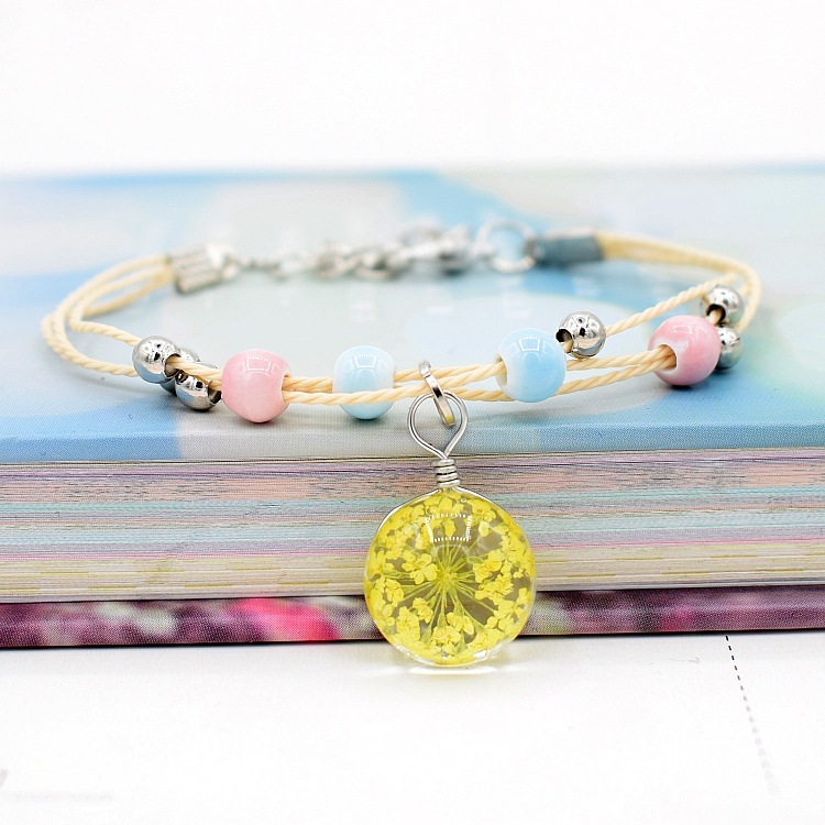 Bracelet en Perles en céramique Boule de verre alliage - Ref 3446506 Image 2