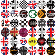 Applicable for Mini Cooper Fuel Tank Cover Decal, Wholesale Mini Fuel Tank Cover Decal