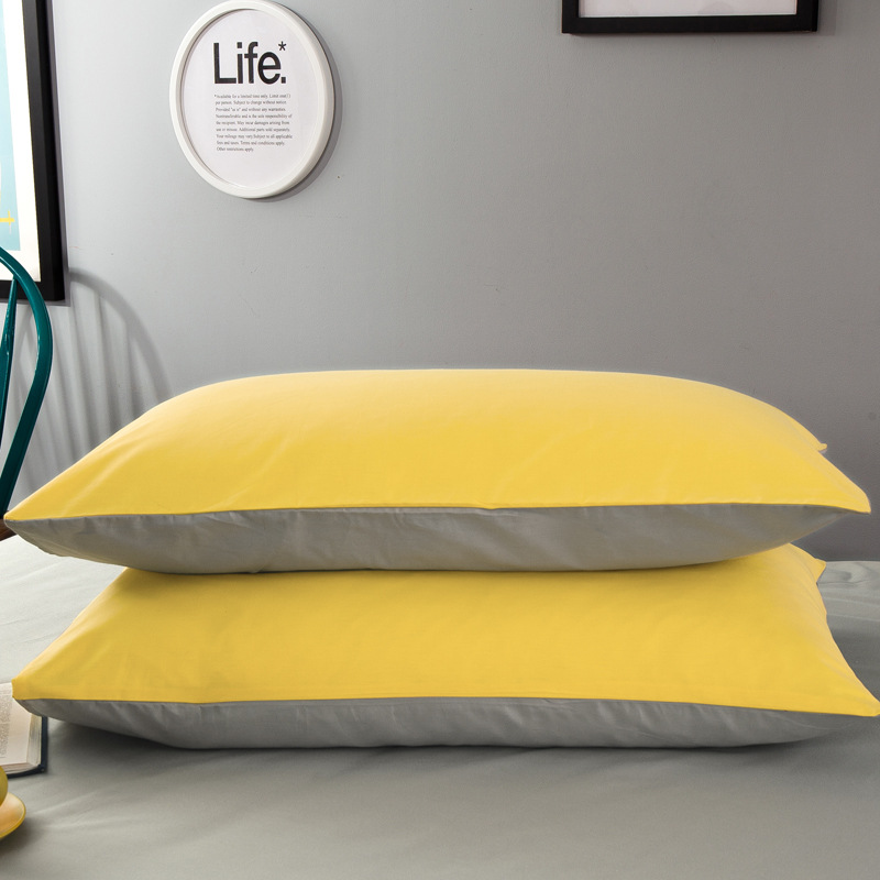 純棉純色枕套一對裝日式全棉簡約單雙人枕頭套批發廠家直銷定制