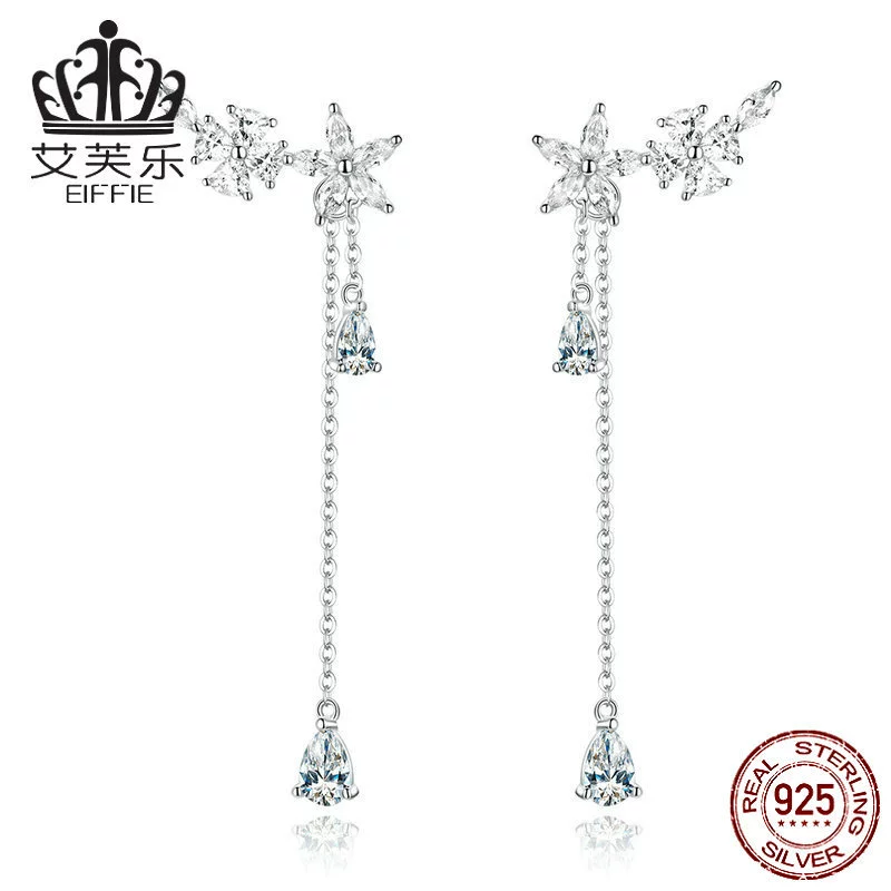 Genuine серьги, цирконий, изысканное украшение, европейский стиль