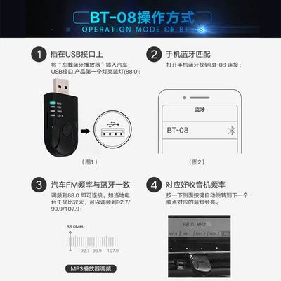 receiver MP3 Bluetooth player – FM Modulyator