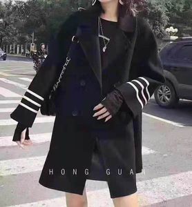 新款双面羊毛呢子大衣女士中长款欧洲站羊绒外套加厚阔形大衣双面