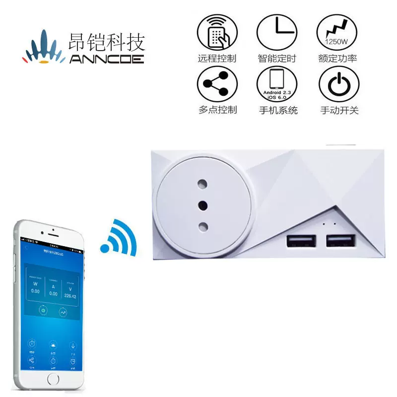 意规电量功率计量alexa智能wifi插座智能家居usb排插定时手机远程